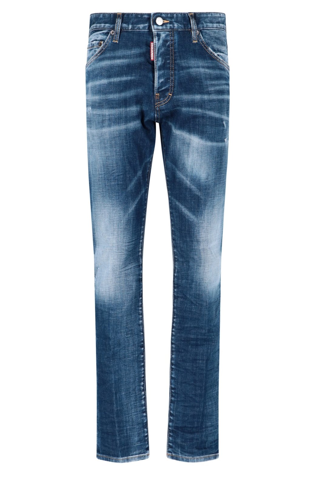 Dsquared2 Distressed Straight-Leg Jeans