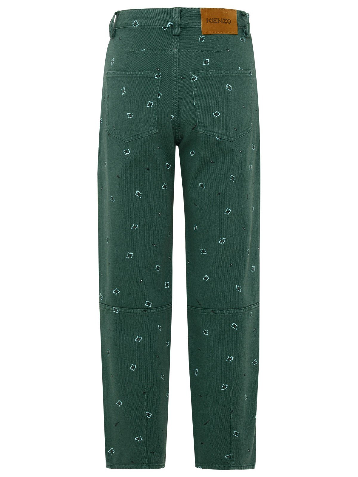 Kenzo ロゴ パッチ ペイズリー プリント クロップド トラウザーズ