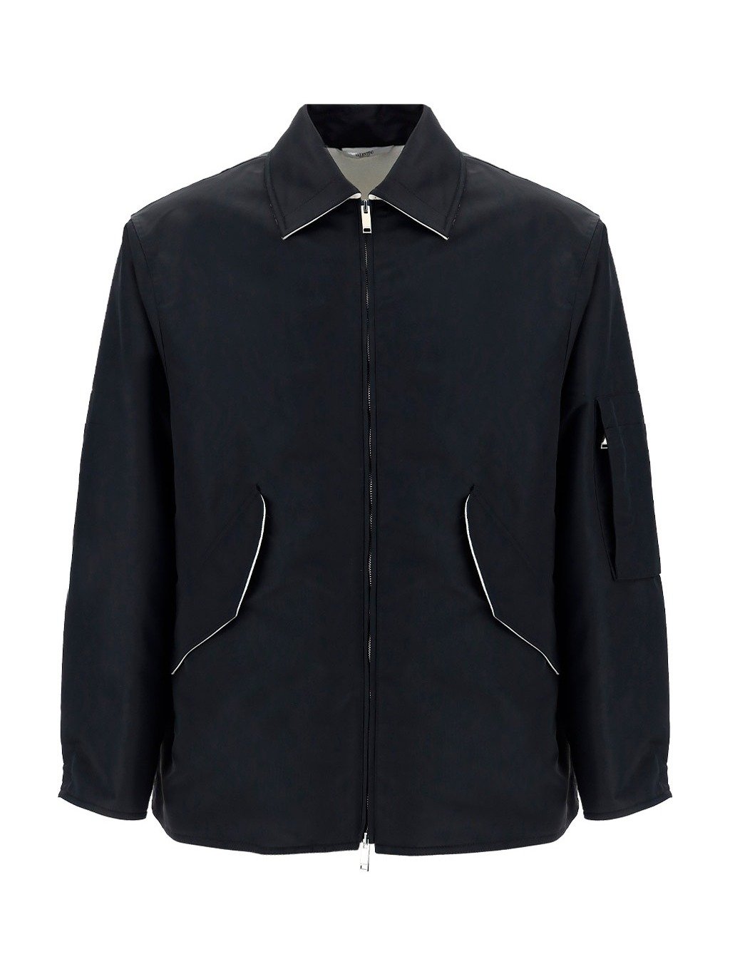 Valentino Pocket Detail Zip-Up Overshirt