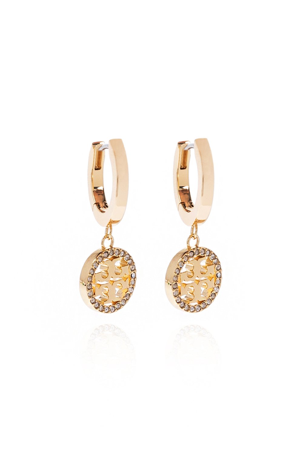 Tory Burch Miller Logo Charm Earrings