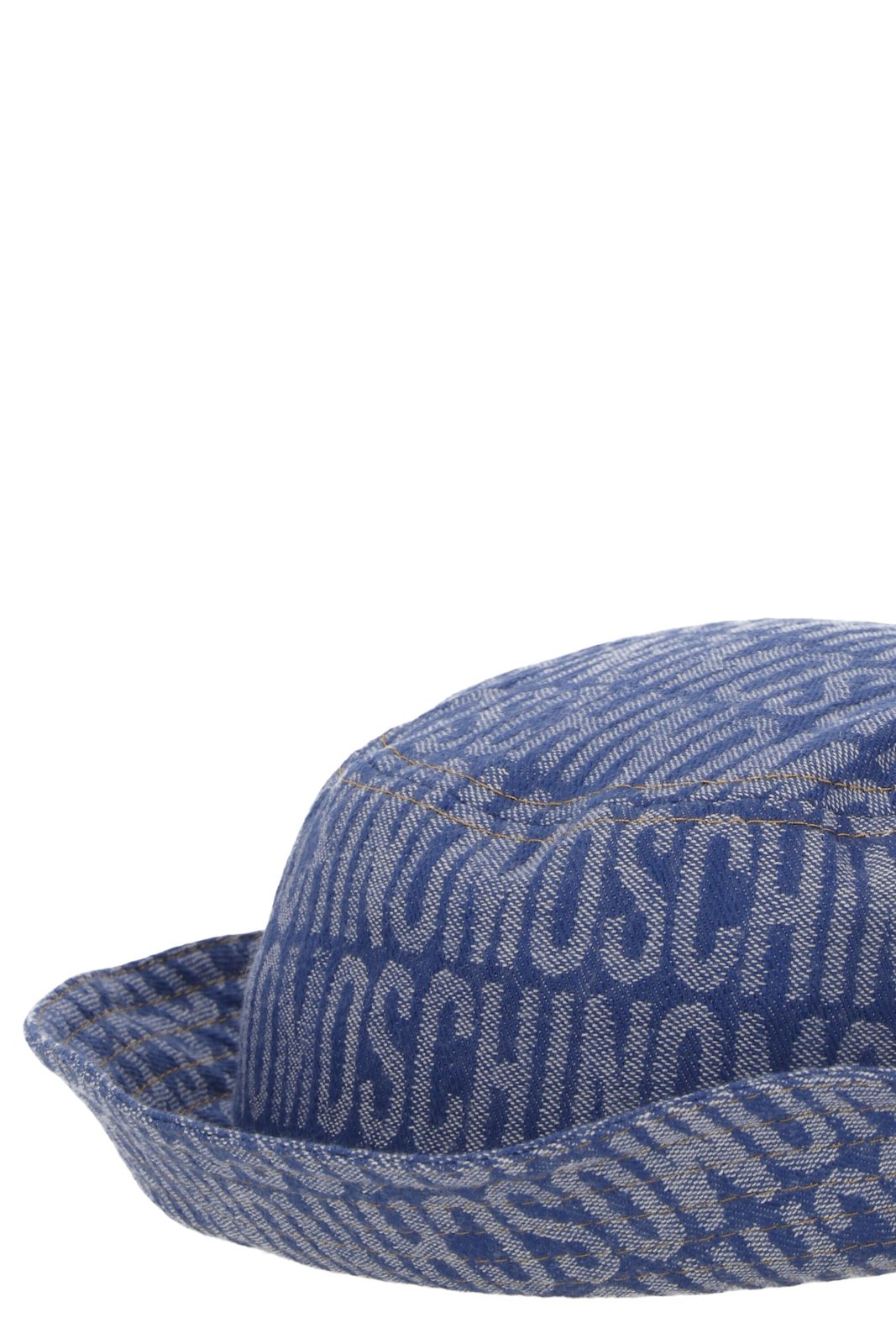 Moschino Logo Jacquard Wide Brim Bucket Hat