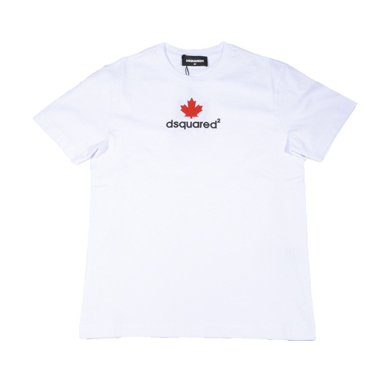 ディースクエアード キッズ ロゴプリントクルーネックTシャツ