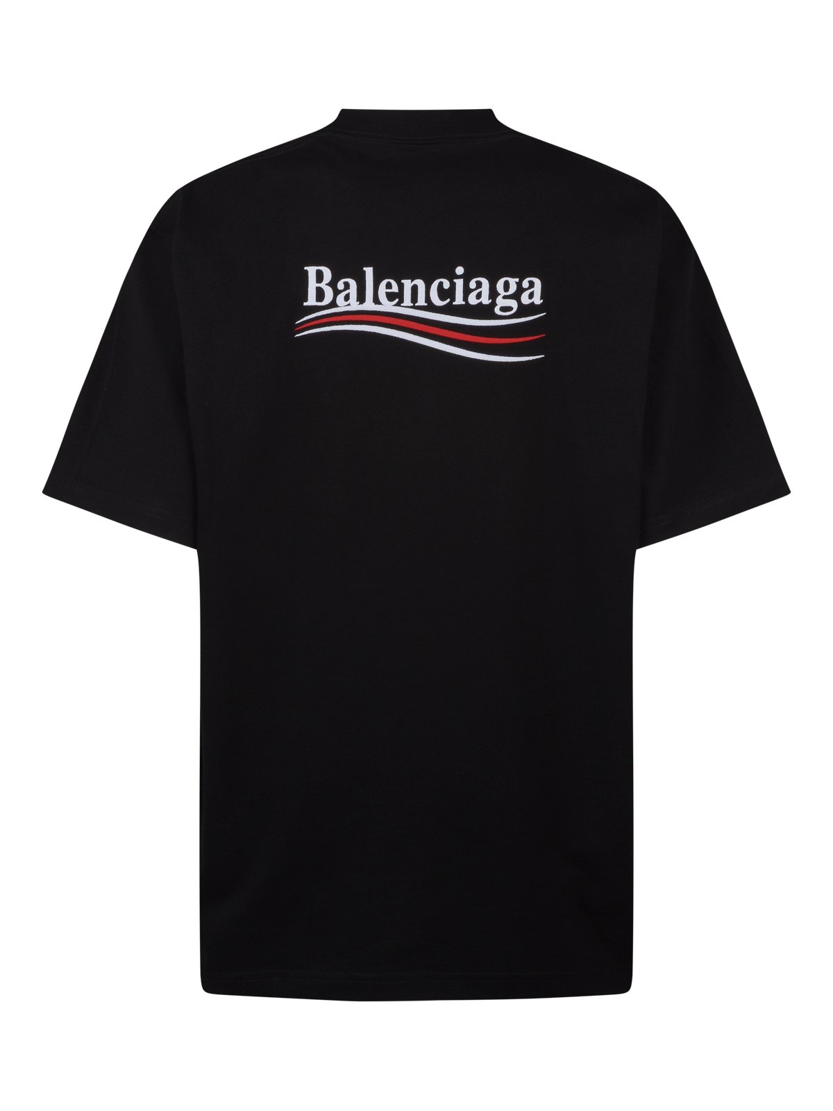 Balenciaga Political Campaign Logo Embroidered Crewneck T-Shirt