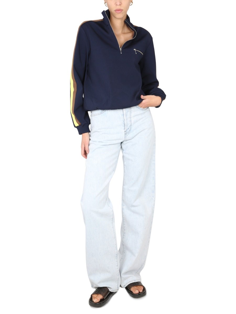Tory Burch Half-Zipped Knitted Top