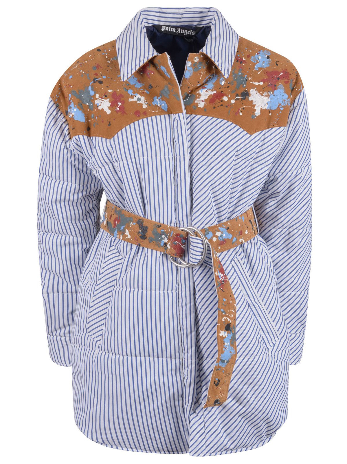 パーム エンジェルス バーティカル ストライプ シャツ ジャケット