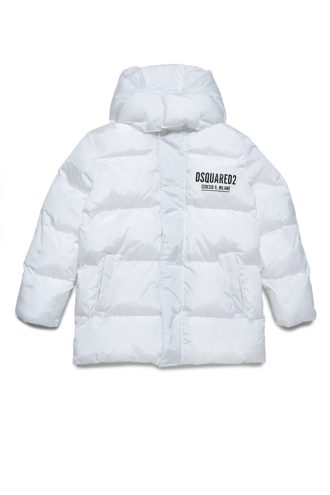 ディースクエアード キッズ ロゴプリント フード付きジャケット