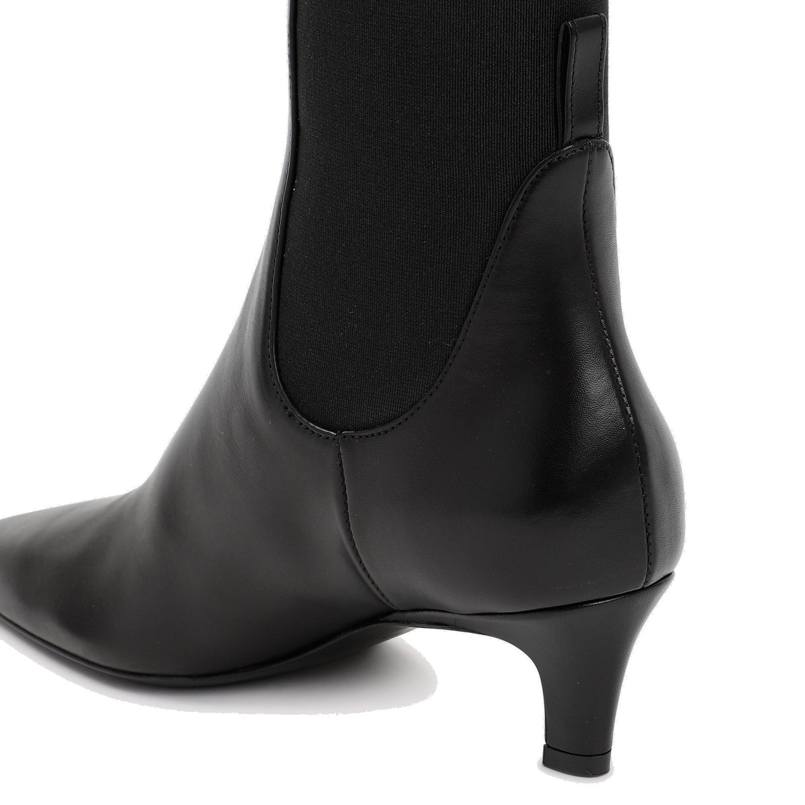 Totême Mid-Heel Square-Toe Ankle Boots