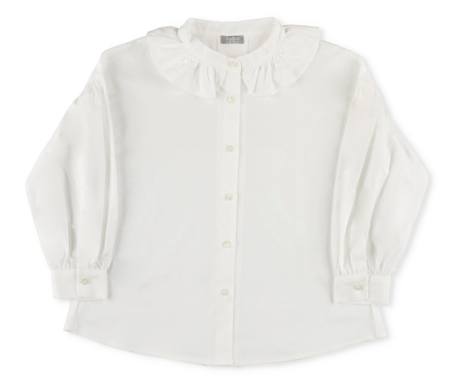 Il Gufo Button-Up Ruffled Shirt