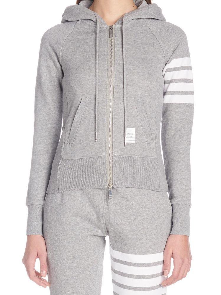 Thom Browne 四條紋拉鍊連帽衫
