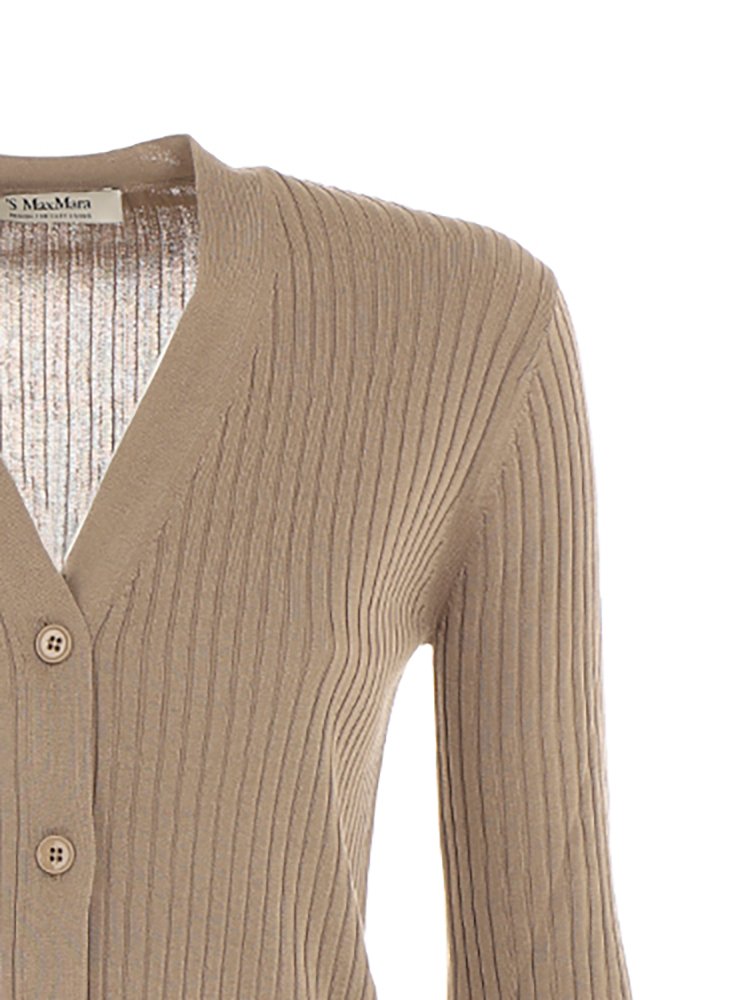 'S Max Mara V-Neck Ribbed-Knit Cardigan