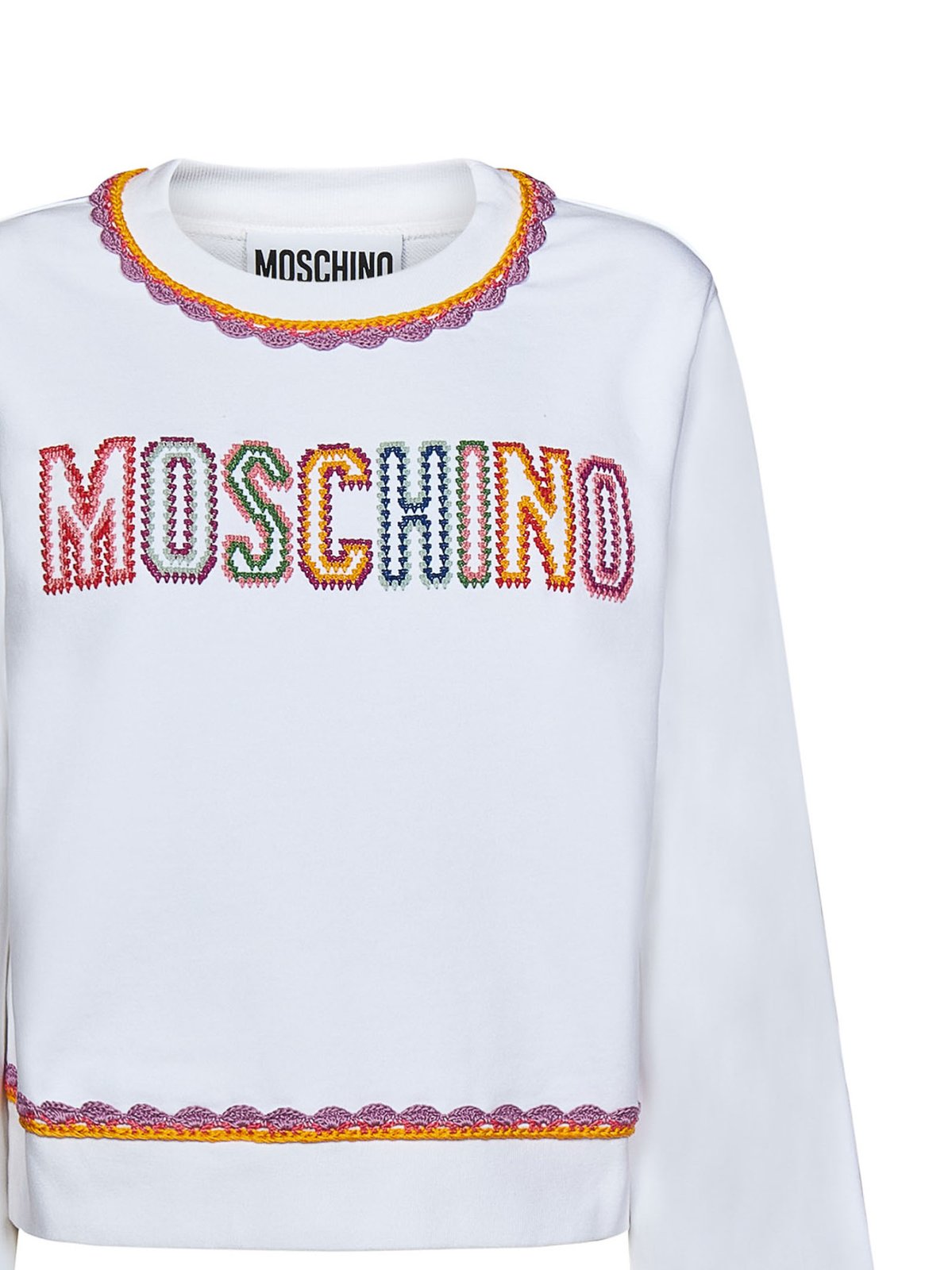 Moschino Macramé-Trim Crewneck Sweatshirt