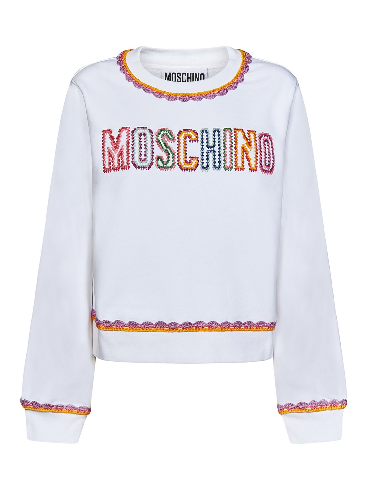 Moschino Macramé-Trim Crewneck Sweatshirt