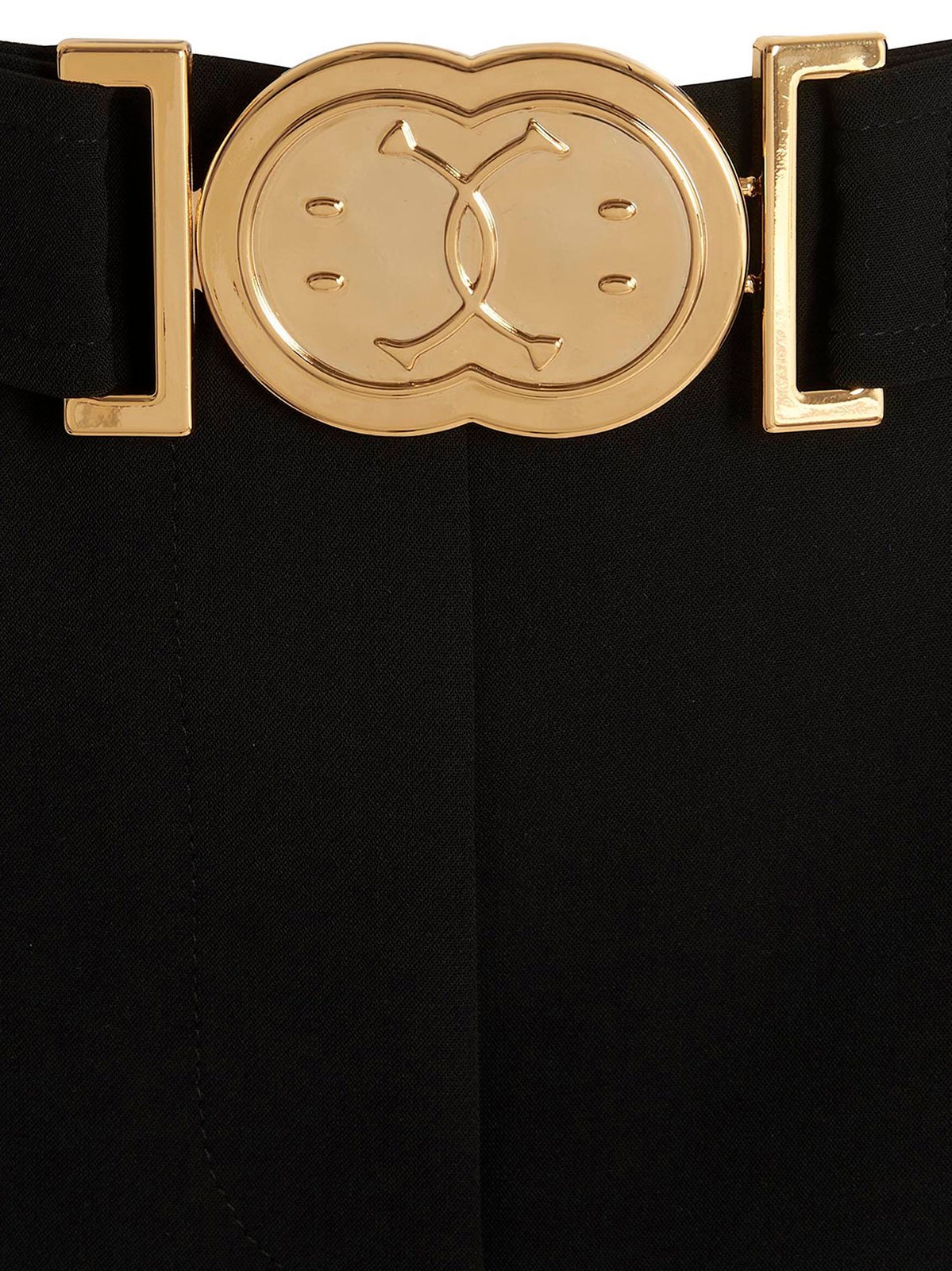 Moschino Smiley Buckled Tailored Pants