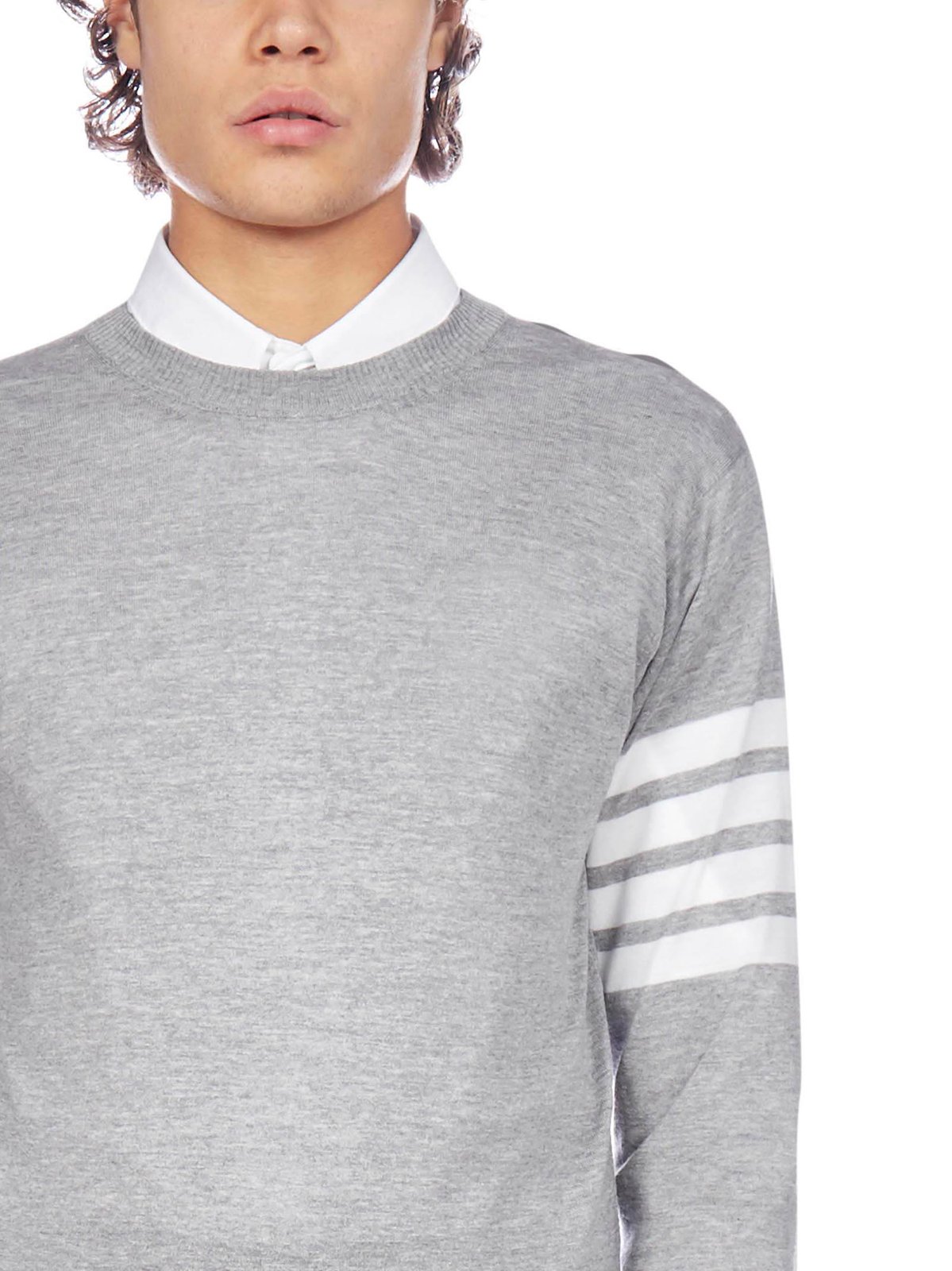 Thom Browne 4-Bar Striped Sweater