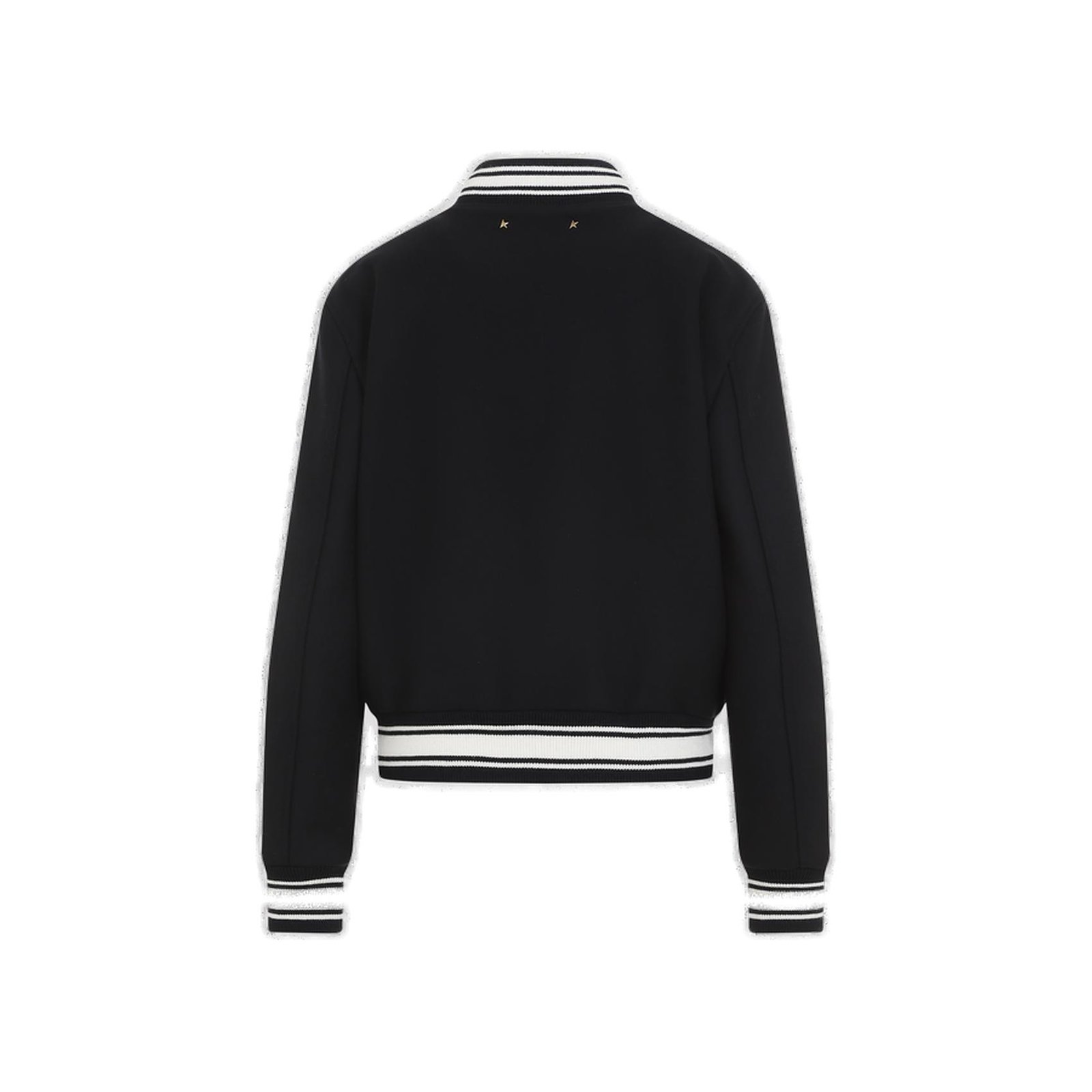 Golden Goose Deluxe Brand Logo Embroidered Striped Baseball Jacket