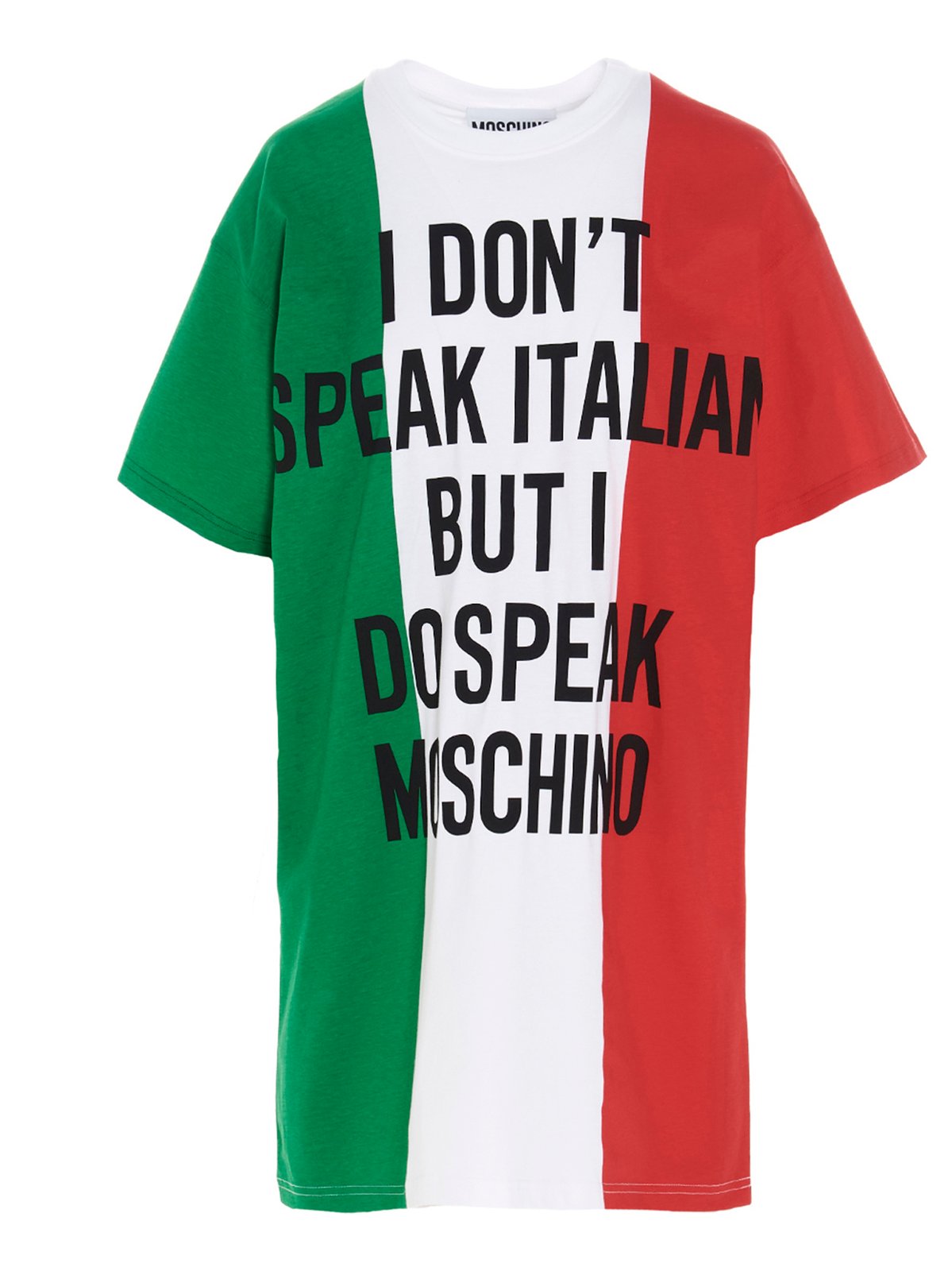 Moschino Italian Slogan Print T-Shirt Dress