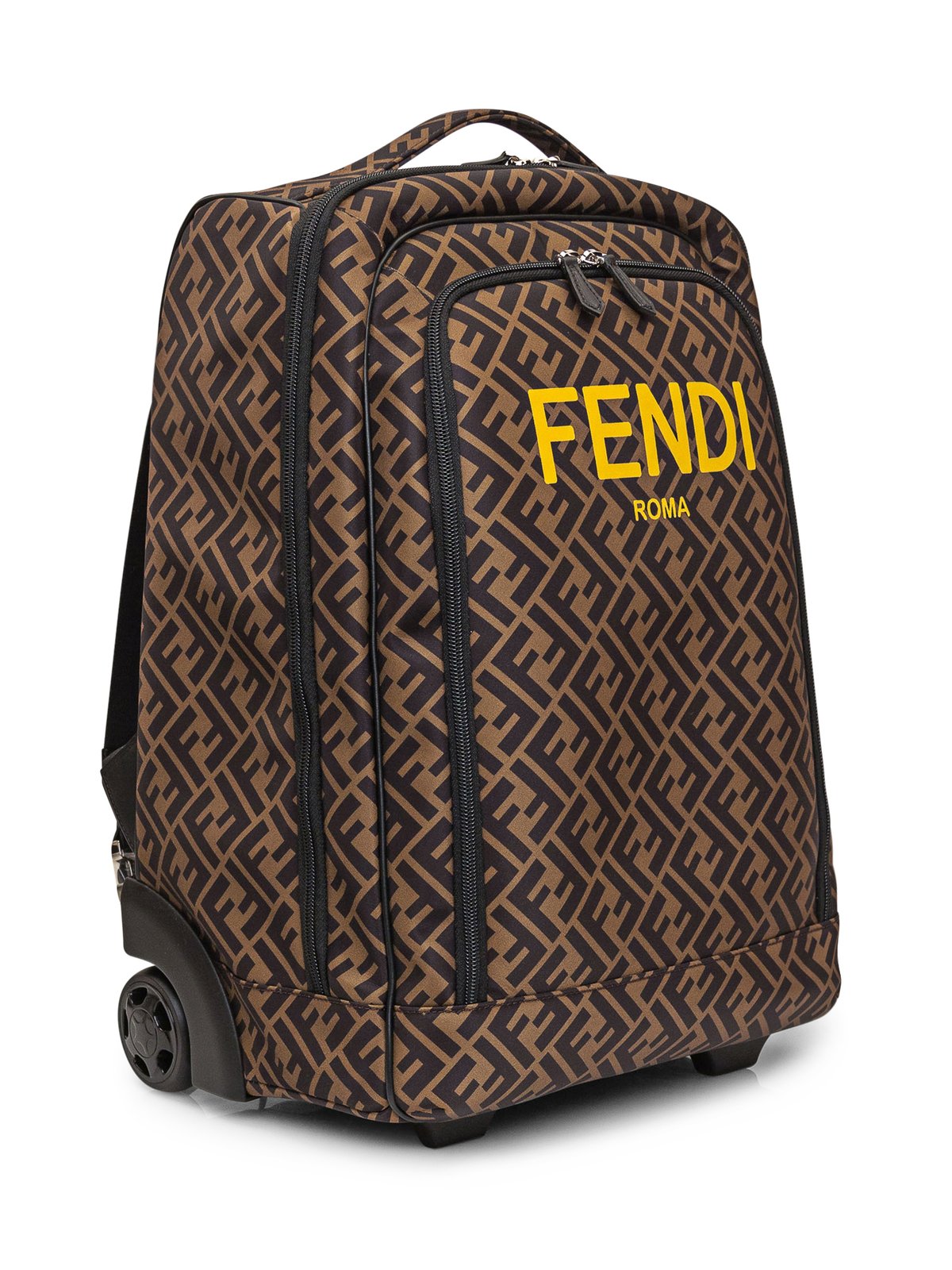 Fendi Kids All-Over Monogram Trolley School Backpack
