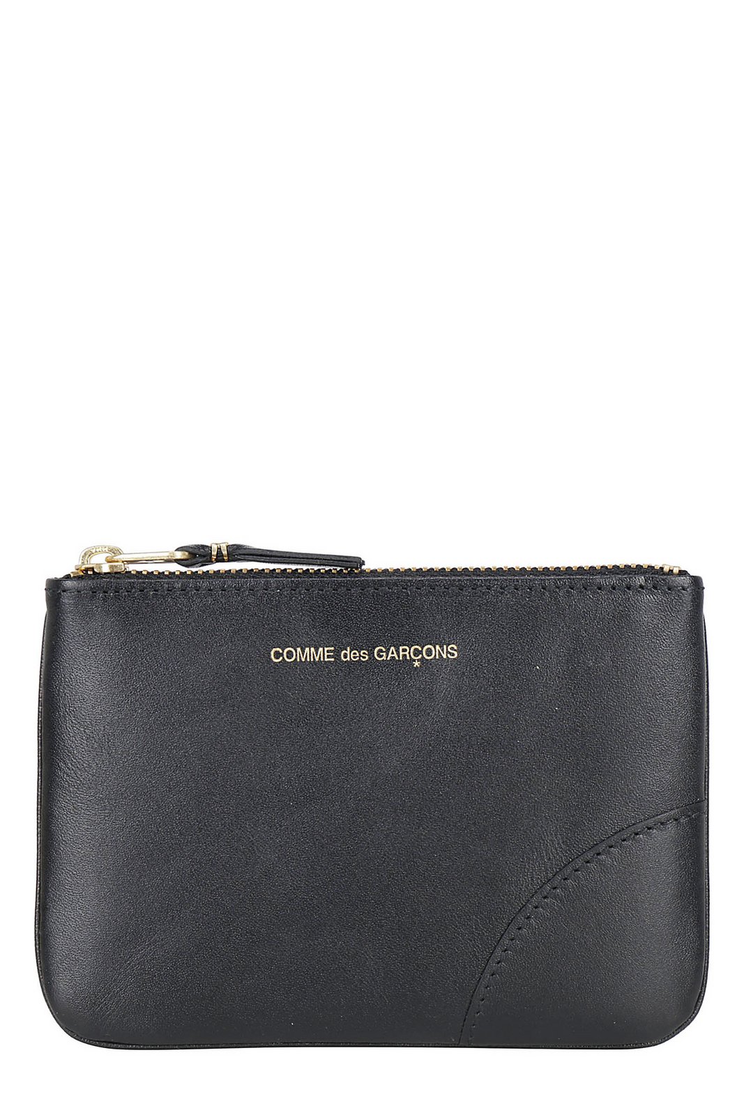 Comme des Garçons Wallet Logo Detailed Zipped Wallet