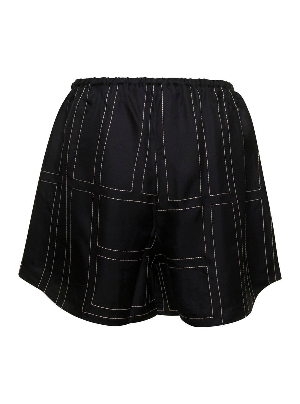 Totême Geometric Printed Elasticated Waistband Shorts