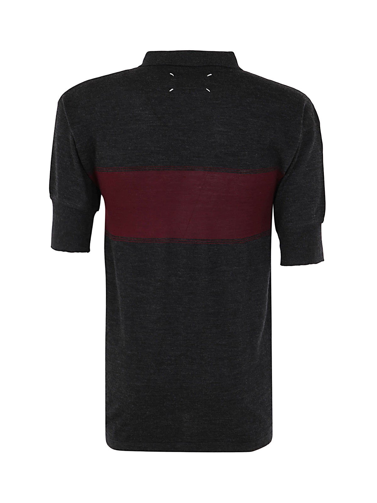 Maison Margiela Two-Toned Knitted Polo Shirt