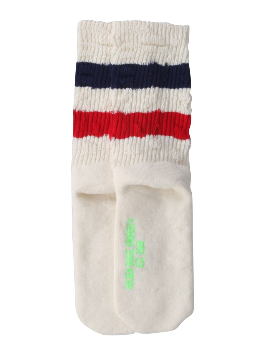 Golden Goose Deluxe Brand Striped Knitted Ankle Socks