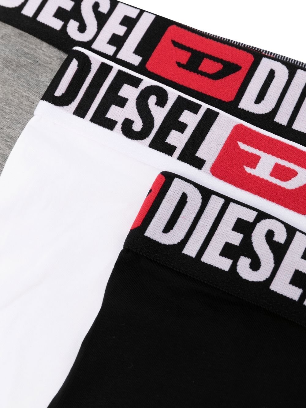 Diesel Logo Waistband Pack Of Three Boxers