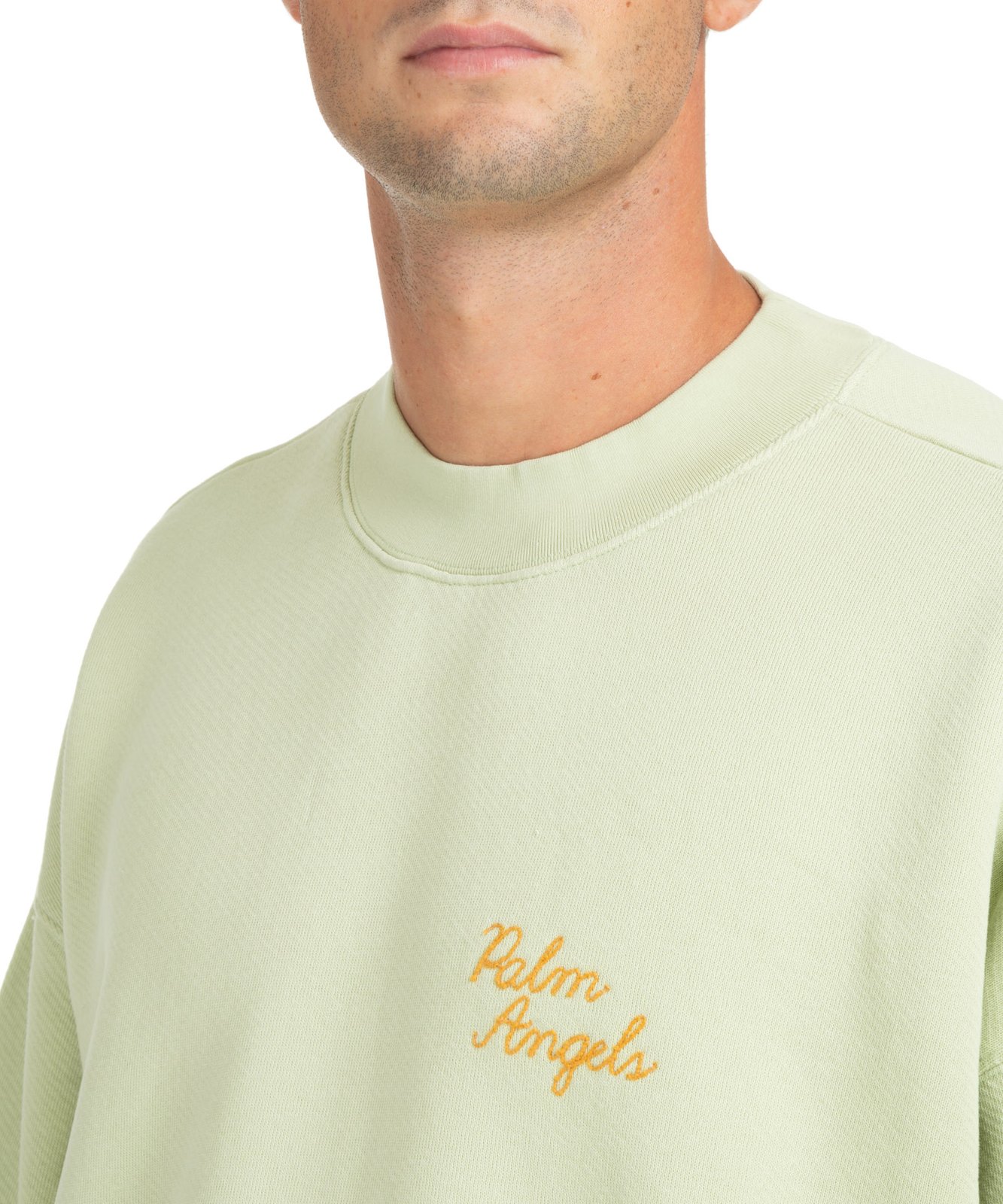 Palm Angels ロゴ刺繍クルーネックスウェットシャツ