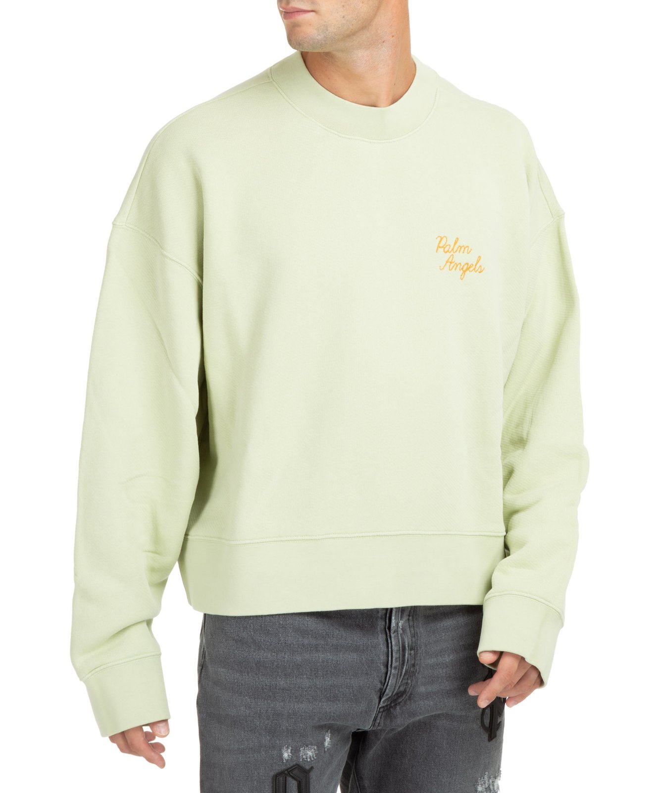Palm Angels ロゴ刺繍クルーネックスウェットシャツ