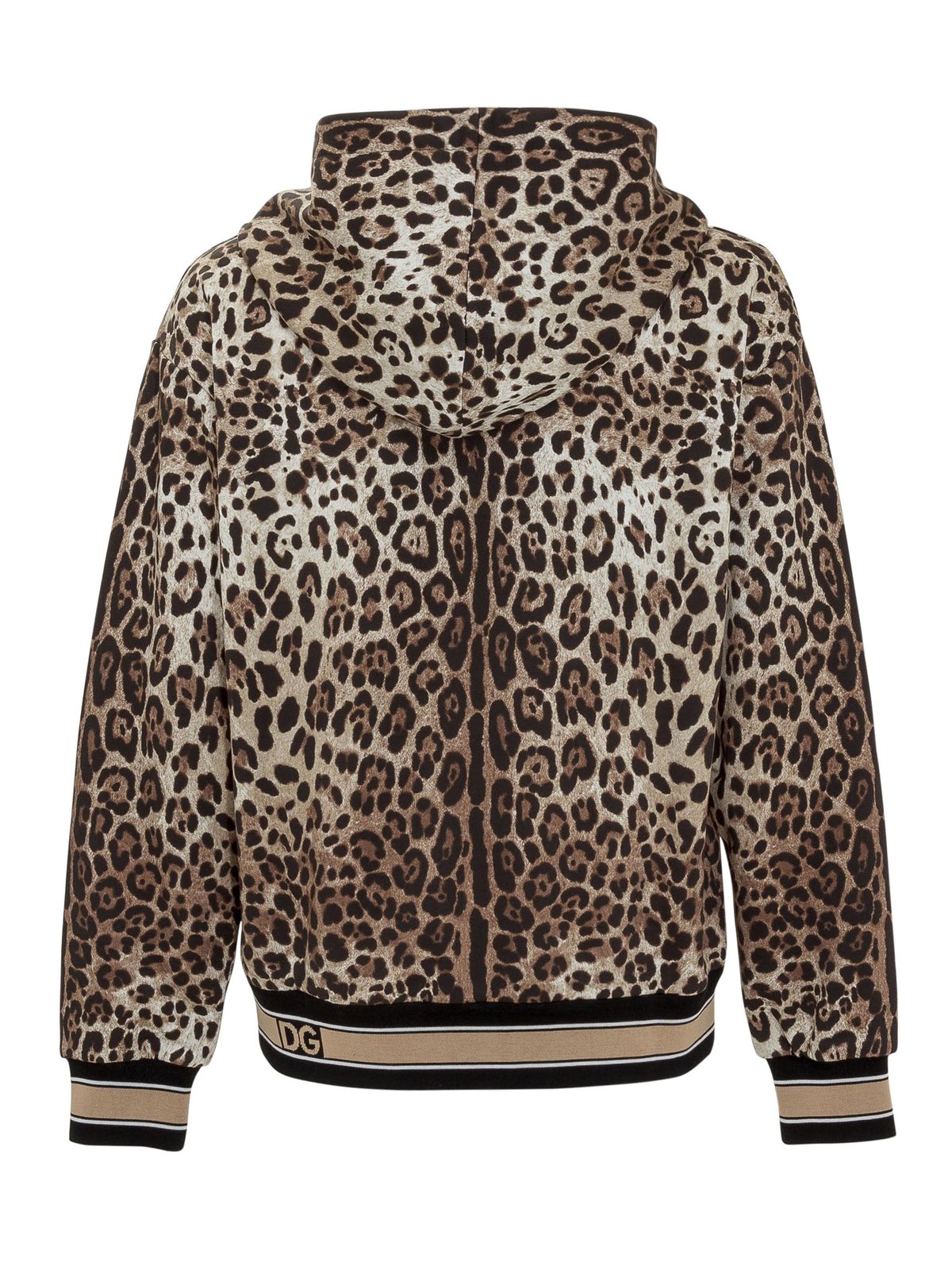 Dolce & Gabbana Animal Print Drawstring Hoodie