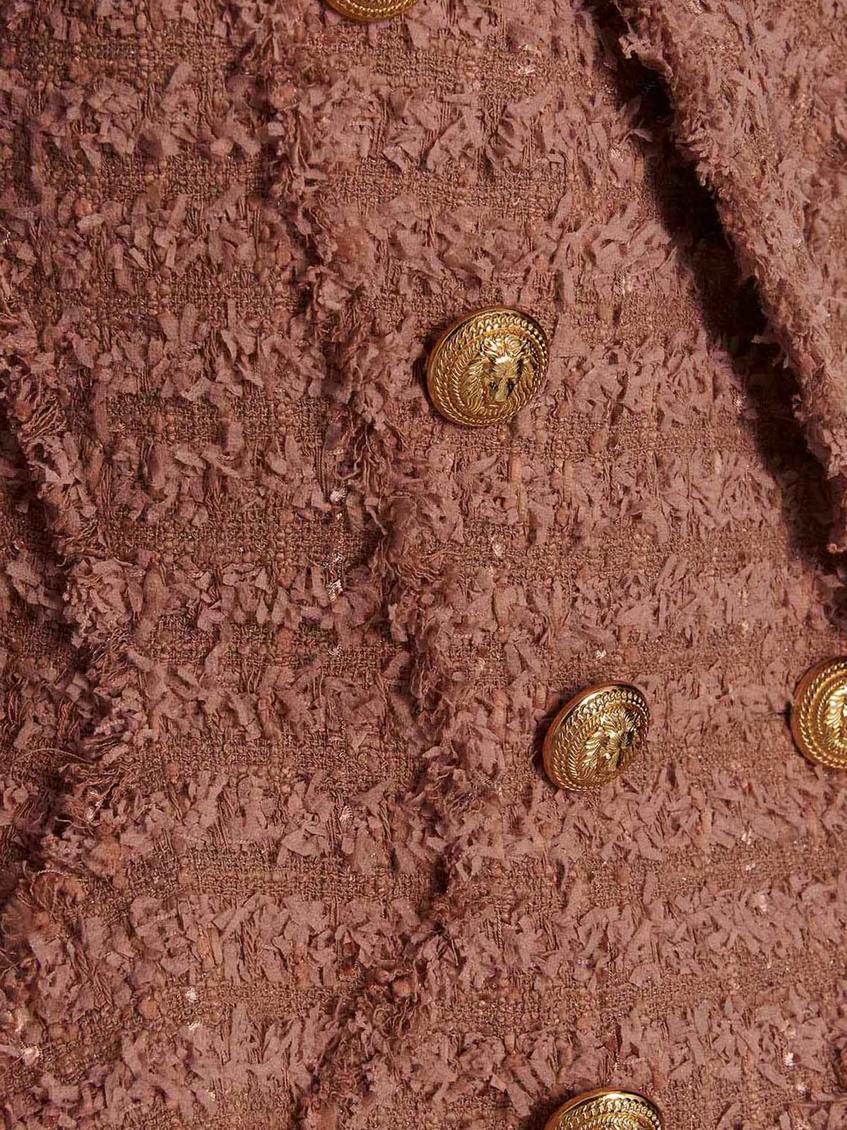 Balmain Tweed Double-Breasted Tailored Blazer