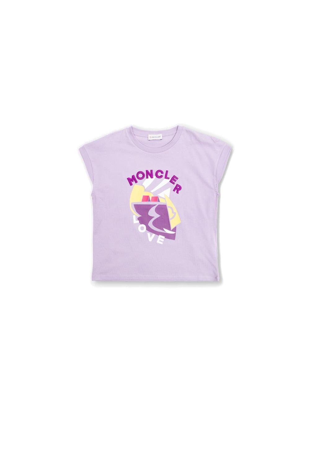 Moncler Enfant Logo Printed Crewneck T-Shirt