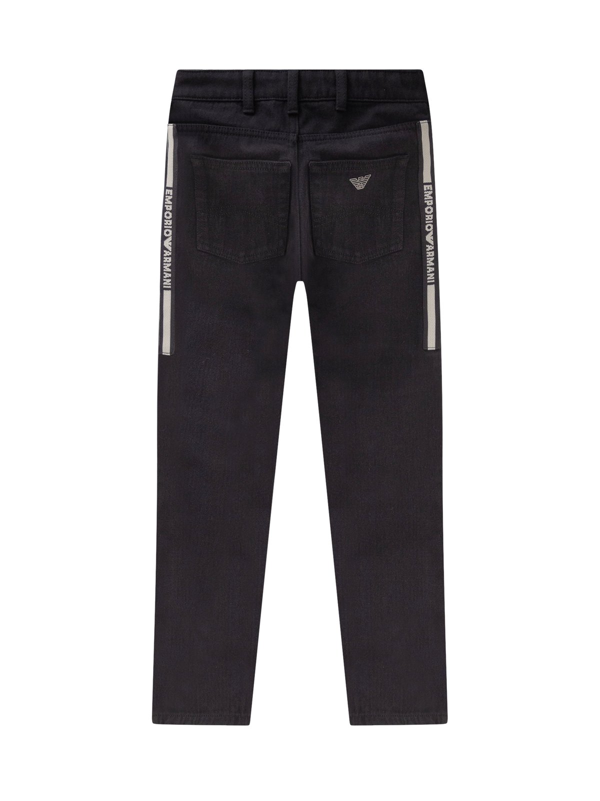 Emporio Armani キッズ ロゴテープ ストレートレッグ ジーンズ
