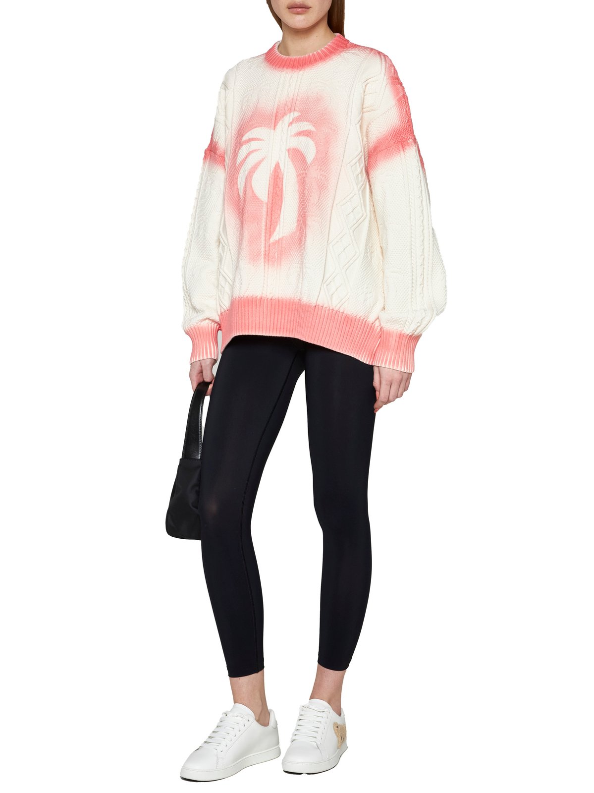 Palm Angels 스프레이 팜 크루넥 점퍼