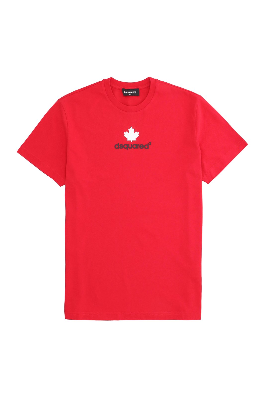 ディースクエアード キッズ ロゴプリントクルーネックTシャツ