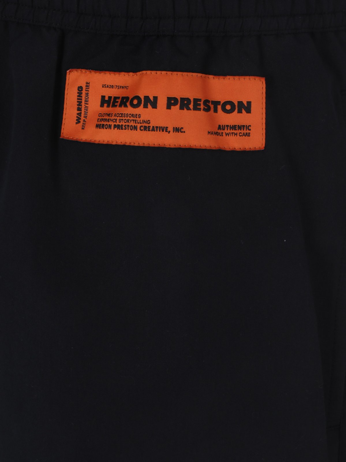 Heron Preston Logo Patch Elasticated Waistband Swim Shorts