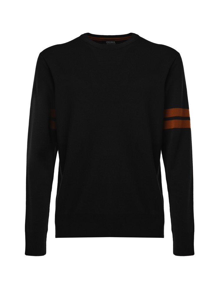 Zegna Stripe-Detailed Crewneck Jumper