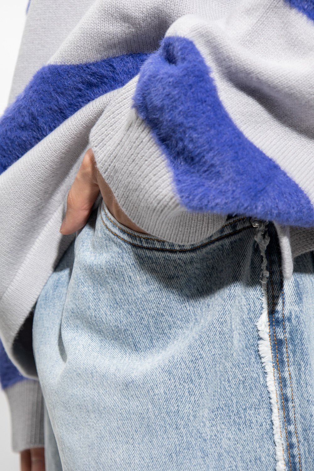 Balmain Vintage Effect Straight Leg Jeans