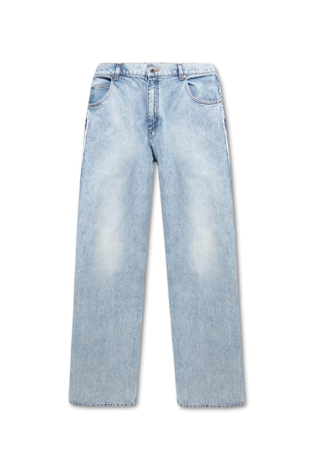 Balmain Vintage Effect Straight Leg Jeans