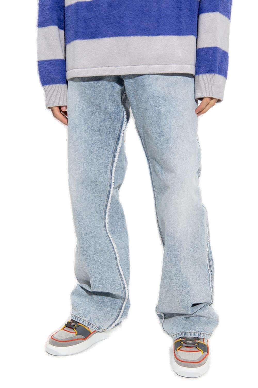 Balmain Vintage Effect Straight Leg Jeans