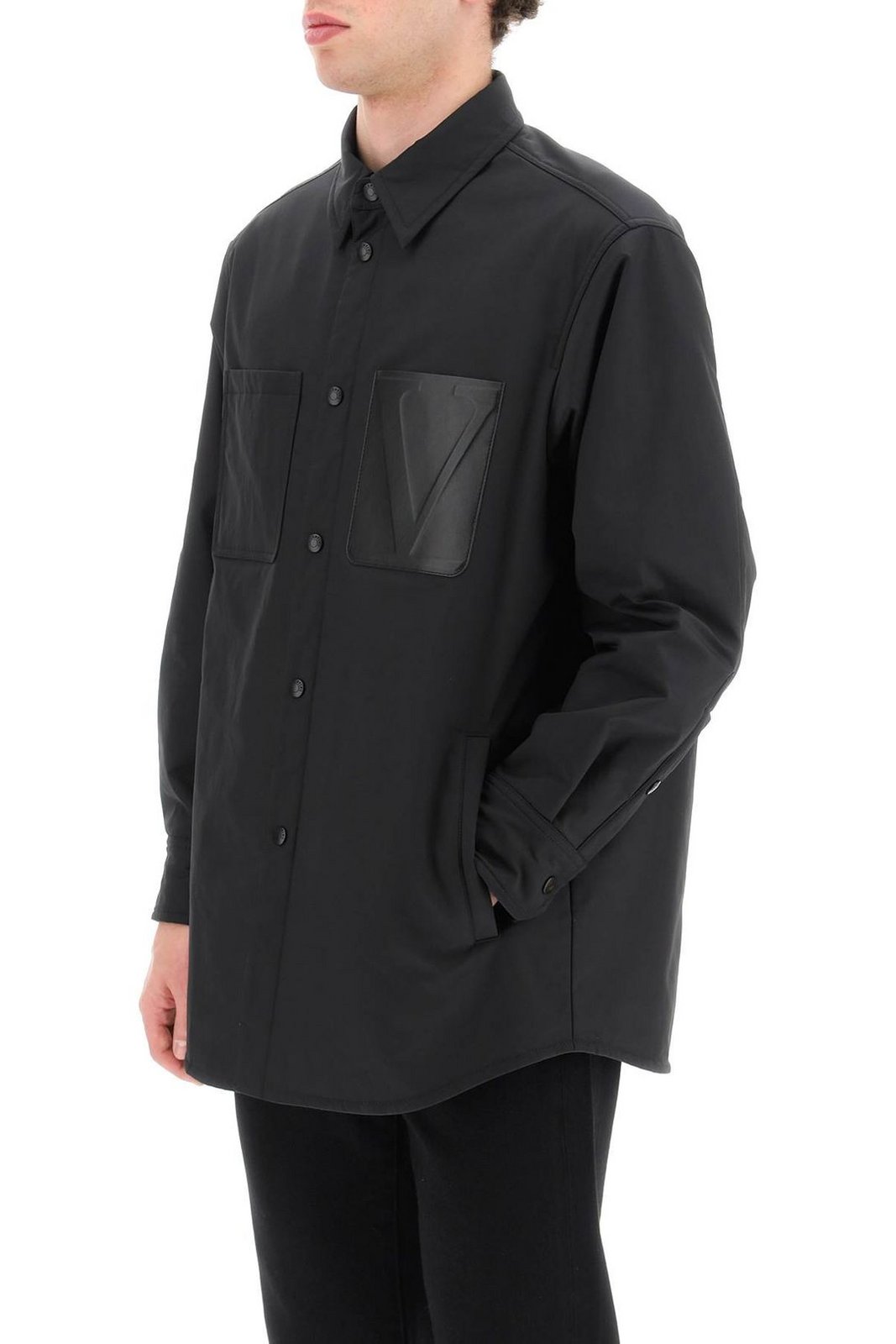 Valentino	Logo Patch Long-Sleeved Jacket