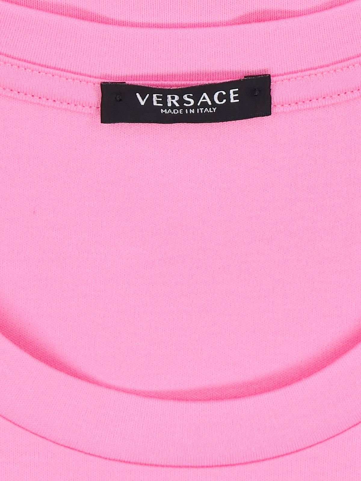 Versace Logo Embellished Crewneck T-Shirt