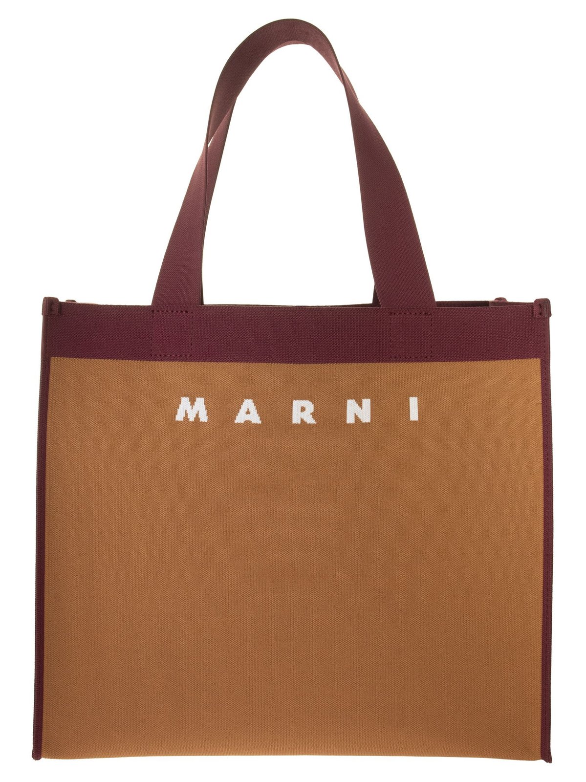 Marni Logo Detailed Two-Toned Tote Bag