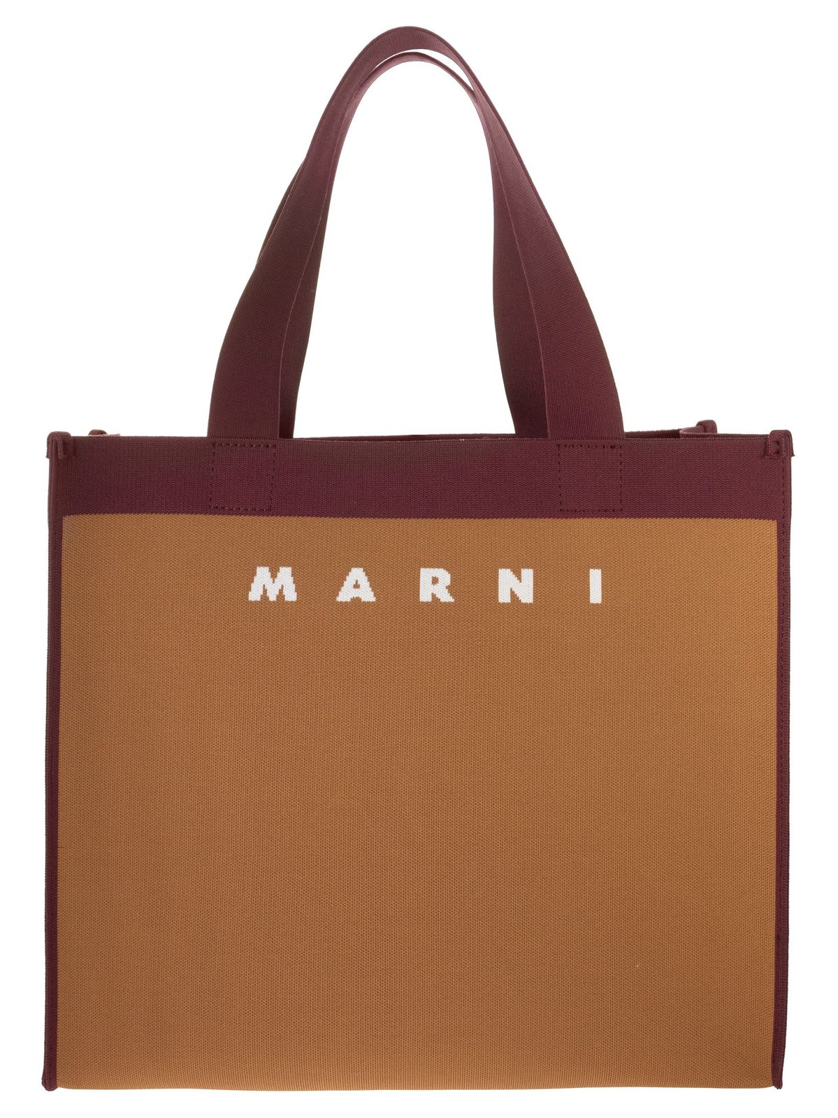 Marni Logo Detailed Two-Toned Tote Bag
