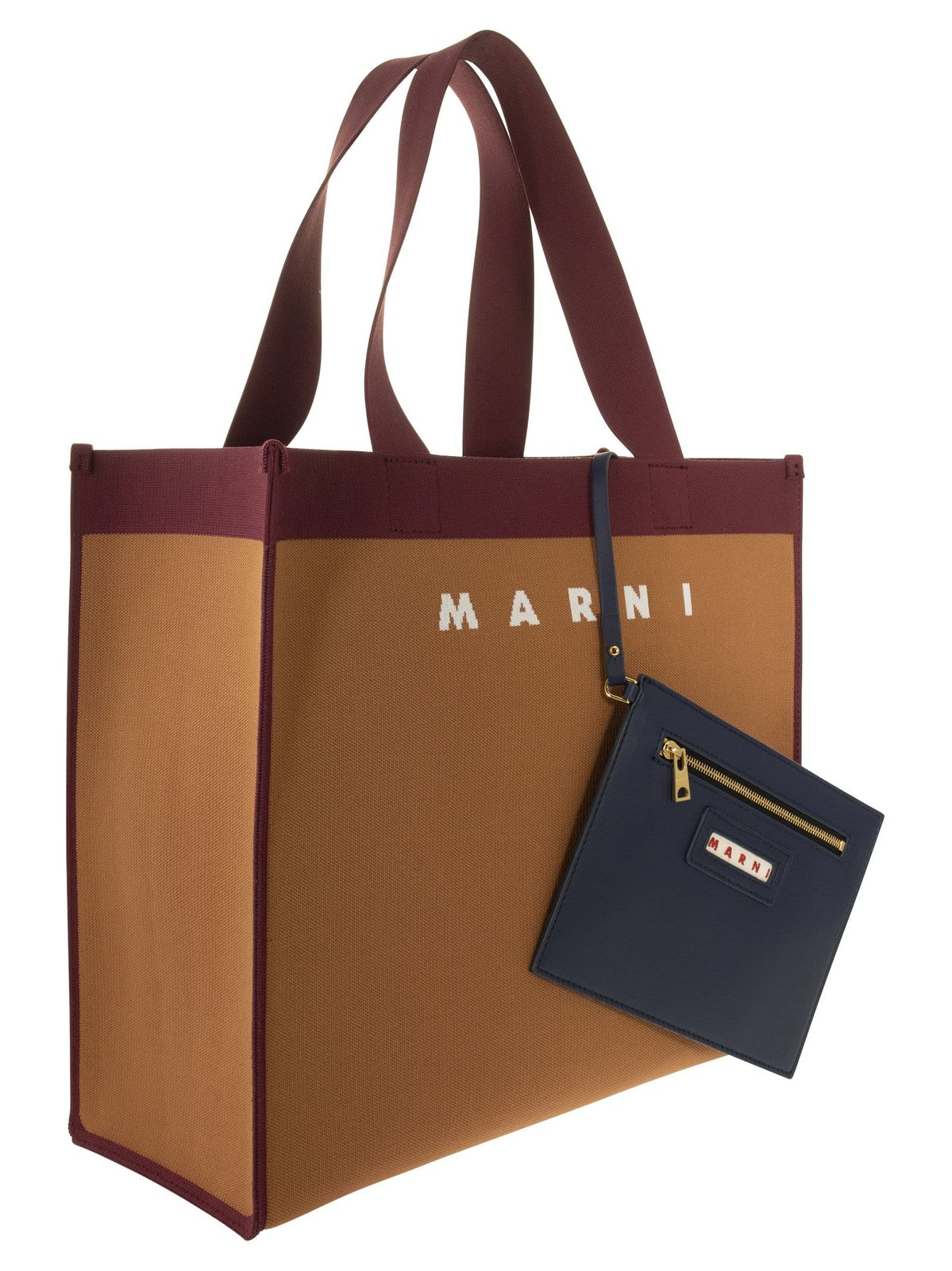 Marni Logo Detailed Two-Toned Tote Bag