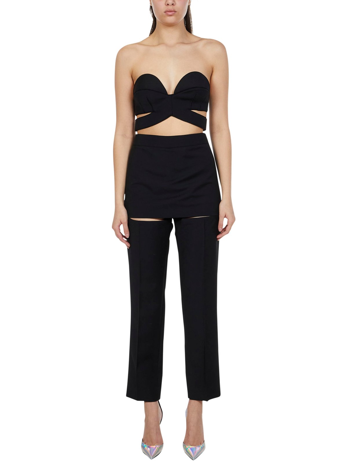 Givenchy Skirt Panel Slim Cut Trousers