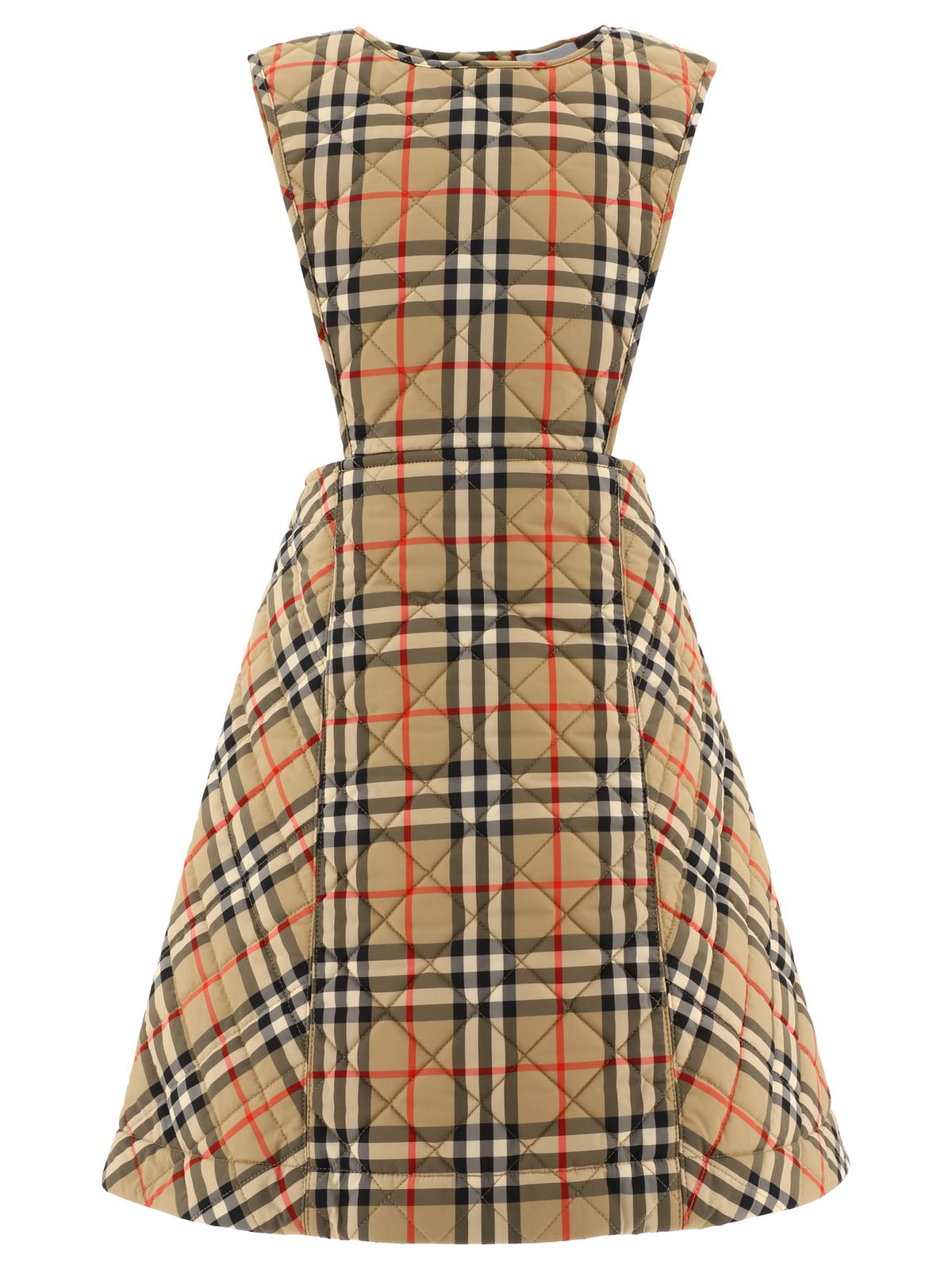 Burberry Kids Checked Crewneck A-Line Dress