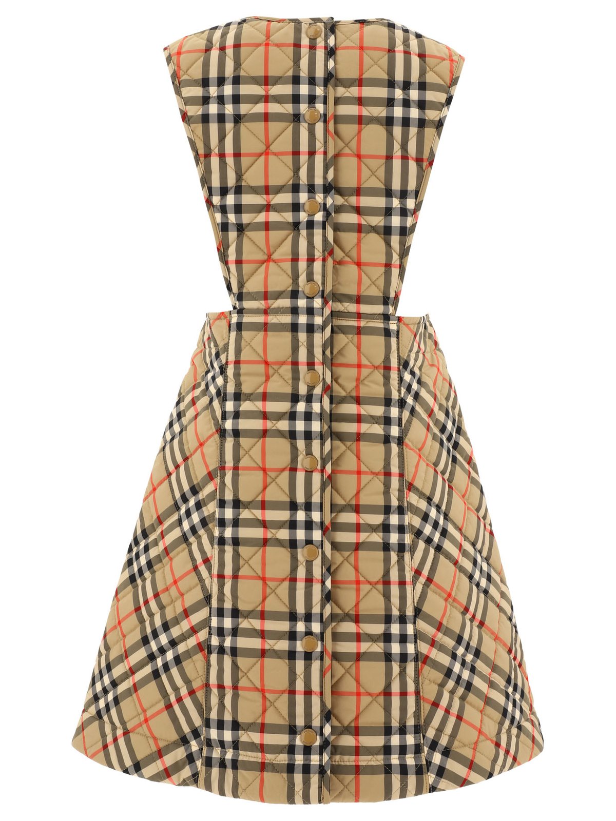 Burberry Kids Checked Crewneck A-Line Dress