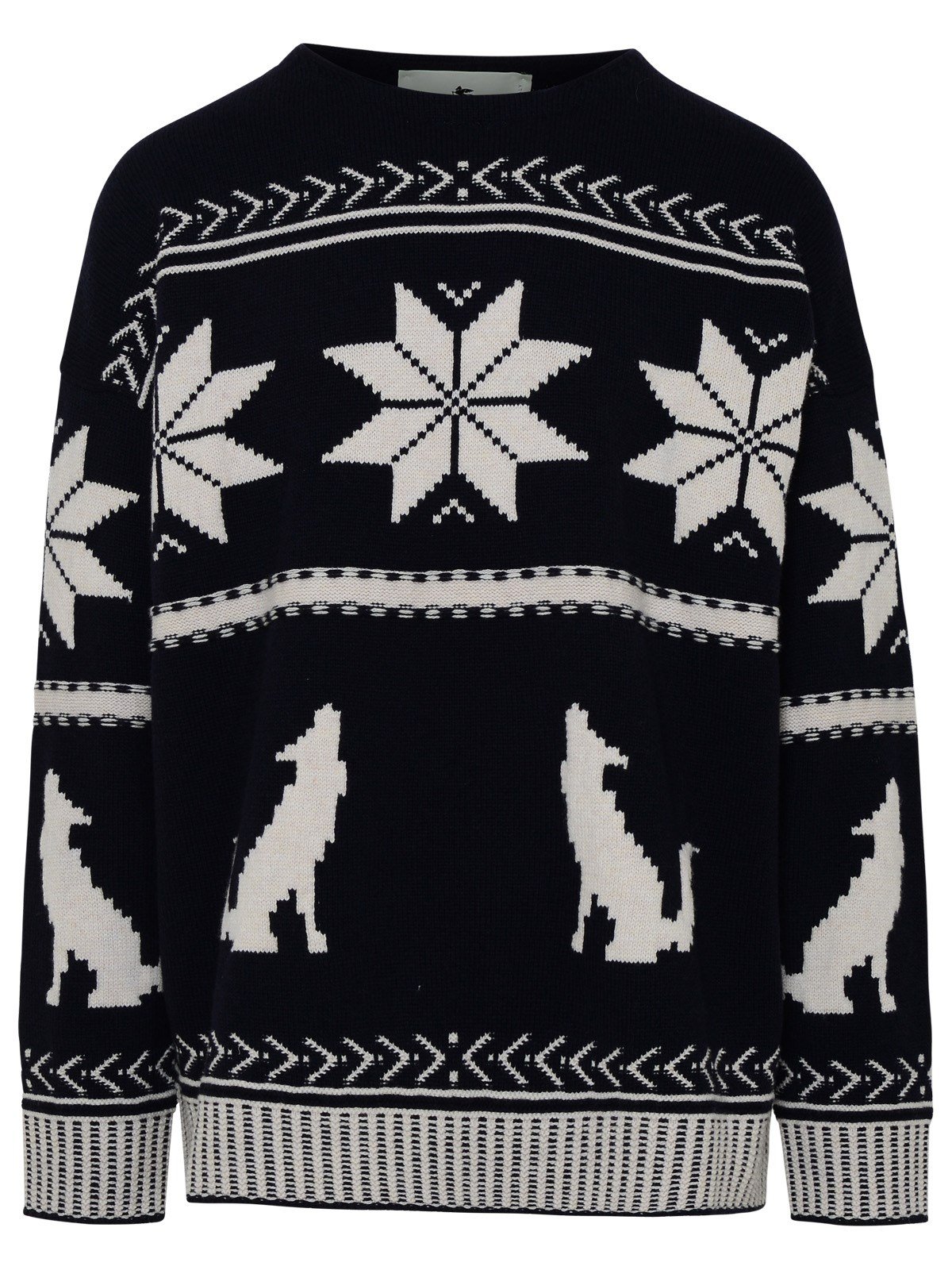 Etro Graphic Intarsia Knitted Crewneck Jumper