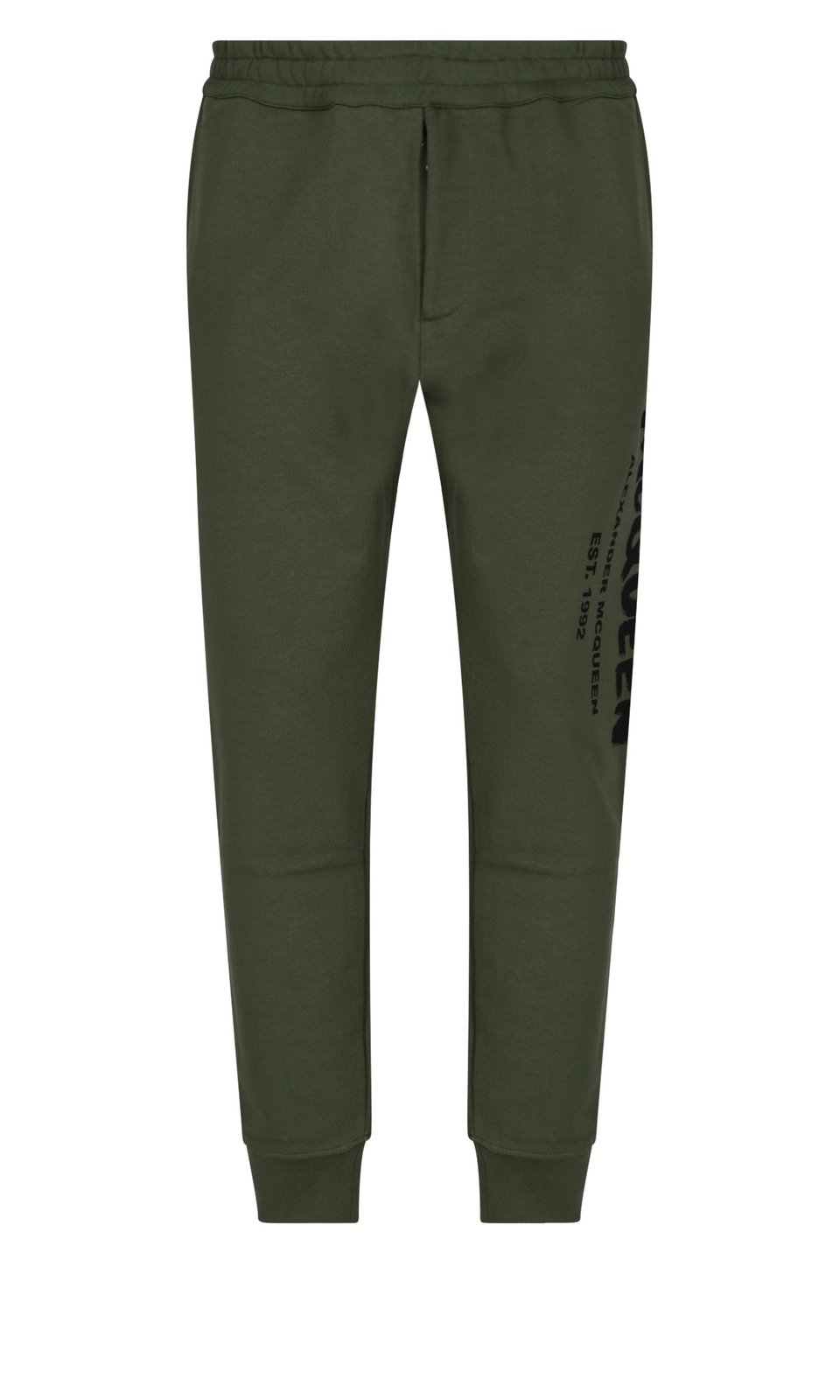 Alexander McQueen Logo Printed Slim Cut Track Trousers