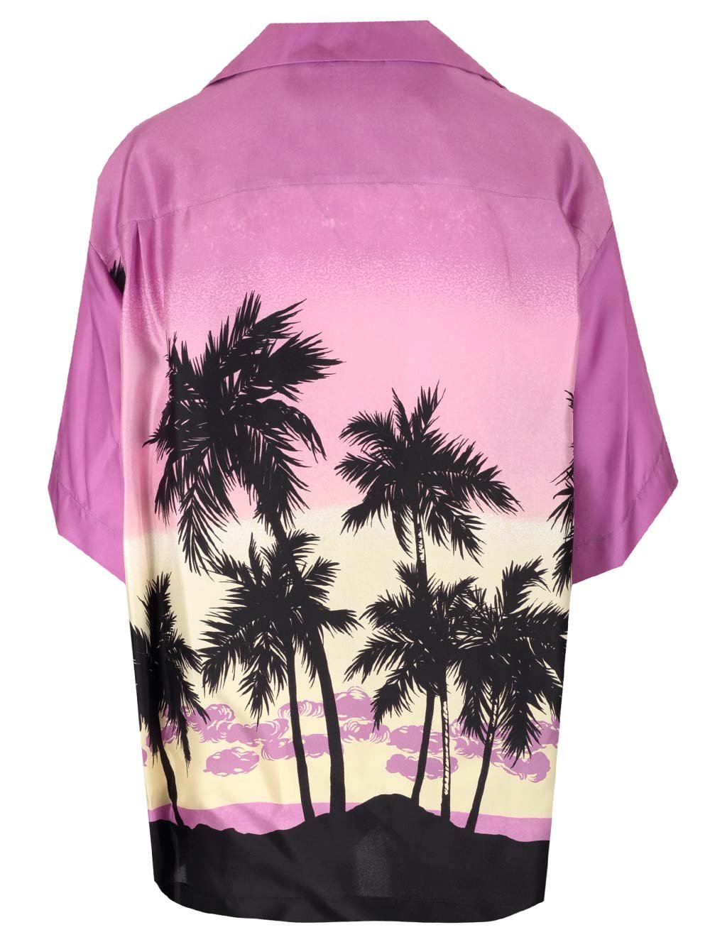 Palm Angels 日落印花羈扣保齡球襯衫